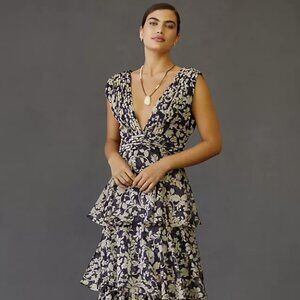 Floral Maxi Dress in Navy and Cream